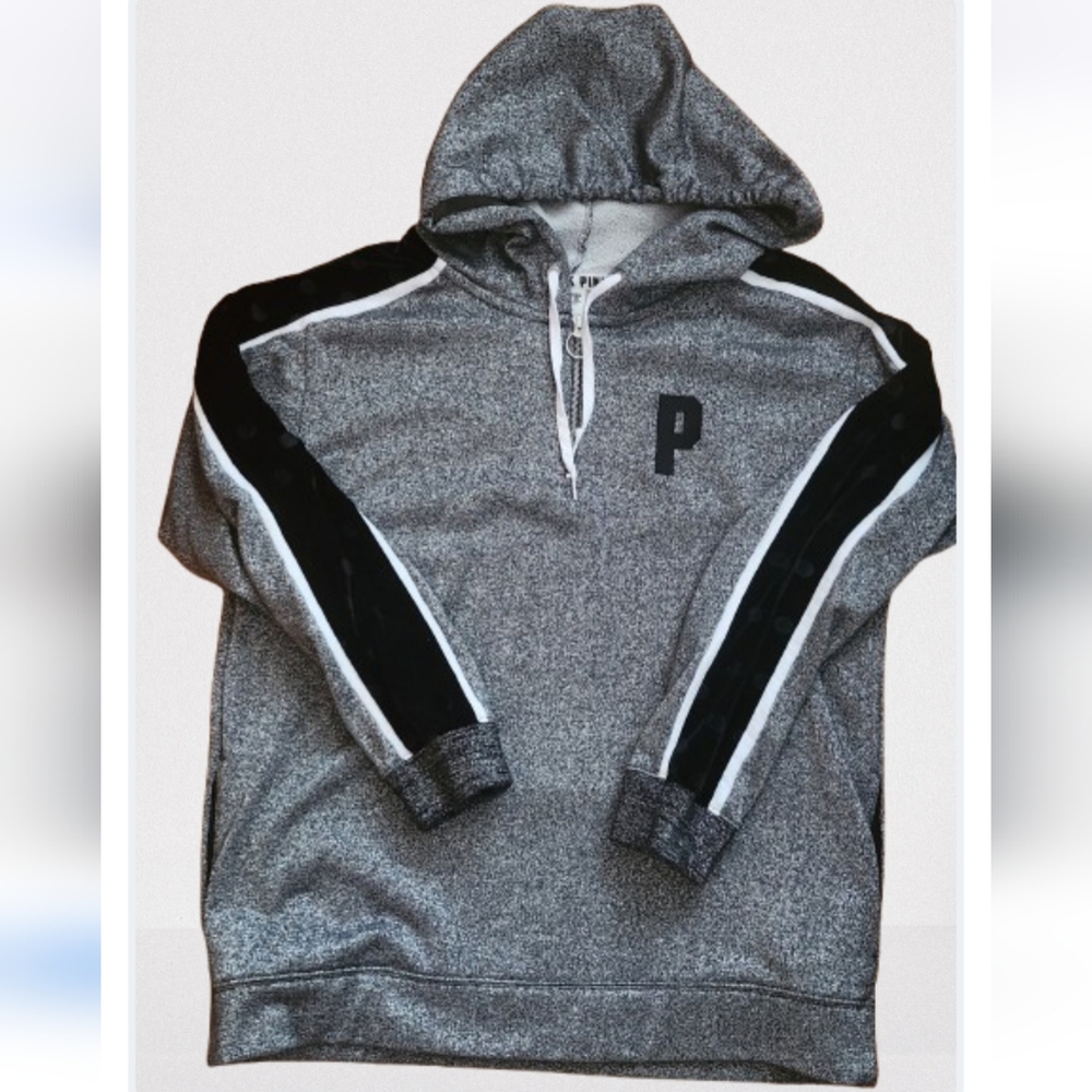 New Rare Limited Edition Pink VS Hoodie Metallic Velour Details Size L